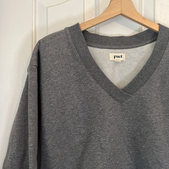 Pact Gray Boxy Long Sleeve Sweatshirt - Picture 4 of 10